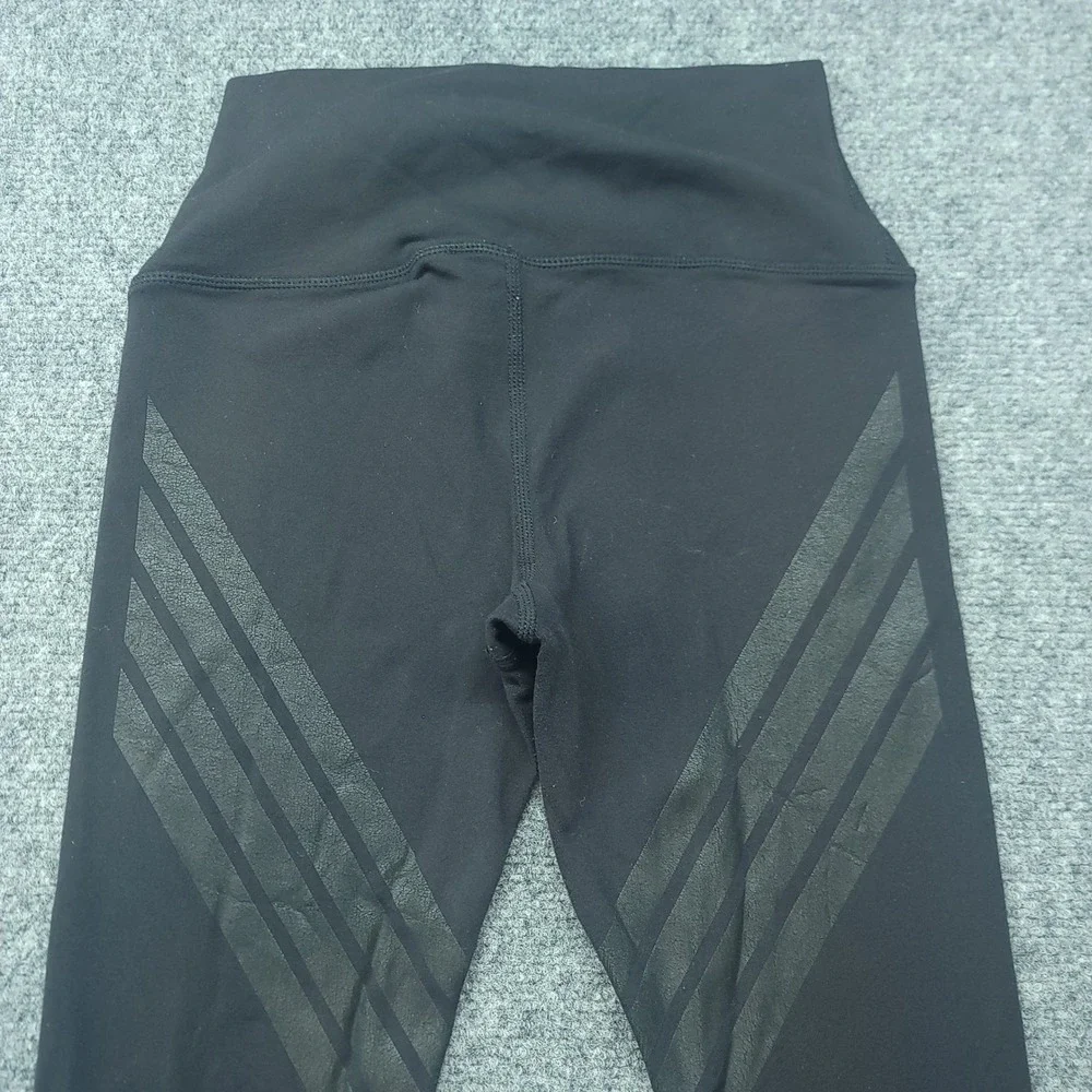 Alo Yoga High Waist vee pattern Leggings Black XS RN87570 Performance Tights